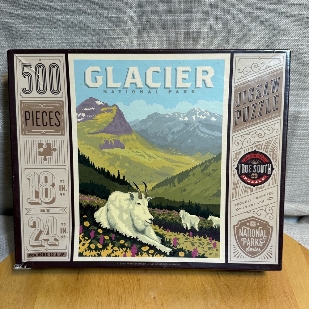True South Puzzle Co. Glacier National Park 500-piece Jigsaw Puzzle
